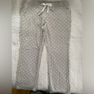 Cozy Grey Polka Dot Pajama Pants Size Large